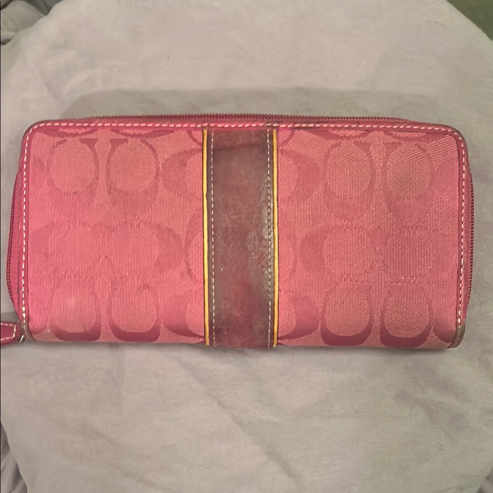 Coach Pink Signature Wallet